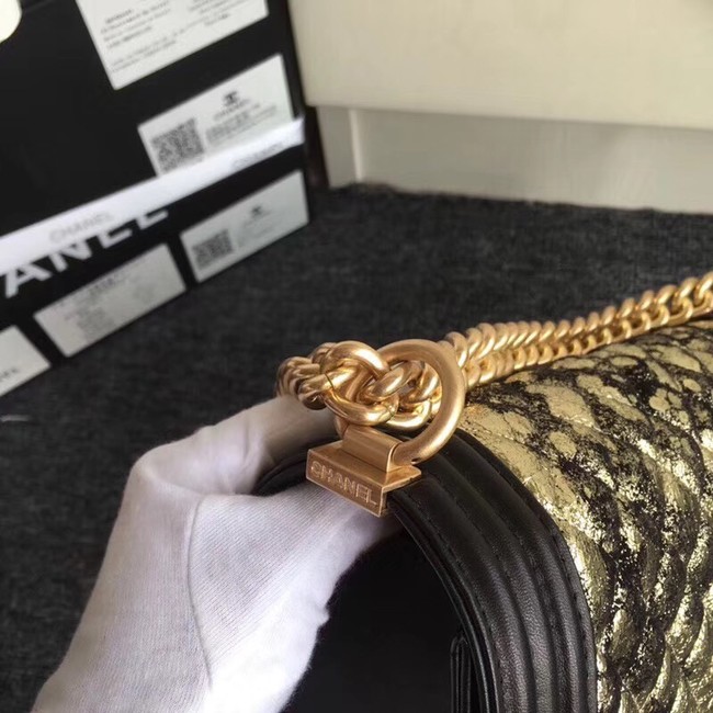 CHANEL Handbag Small BOY Original A67086 Gold-Tone Metal 