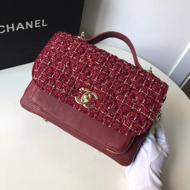 Chanel Flap Shoulder Bag Original Leather A55814 Burgundy 