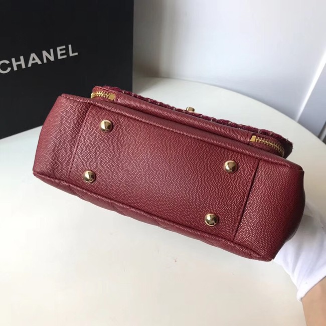 Chanel Flap Shoulder Bag Original Leather A55814 Burgundy 