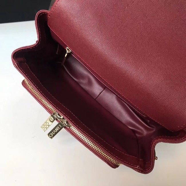 Chanel Flap Shoulder Bag Original Leather A55814 Burgundy 