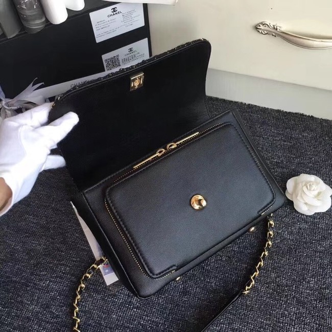 Chanel Flap Shoulder Bag Original Leather A55814 black 