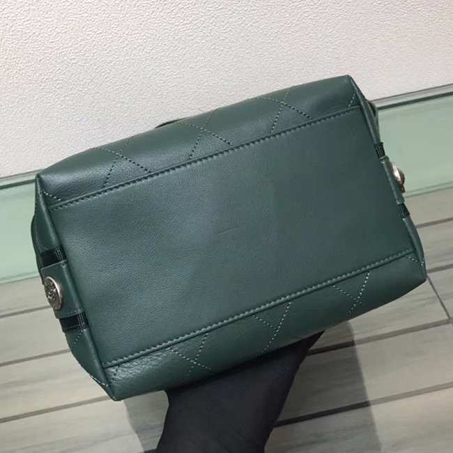 Chanel Button Up Calfskin & Grosgrain Hobo Handbag A57573 Green 2018