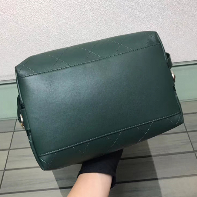 Chanel Button Up Calfskin & Grosgrain Hobo Handbag A57576 Green 2018