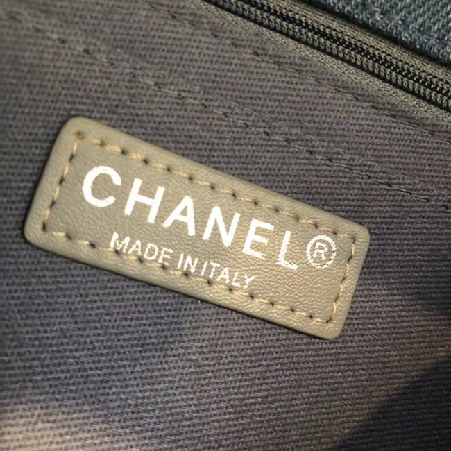 CHANEL Flap Bag Denim Braid & Silve-Tone Metal A57698 blue 