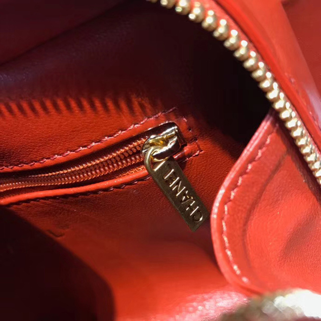 Chanel Medium Flap Bag A57491 Orange Calfskin Gold Tone Metal