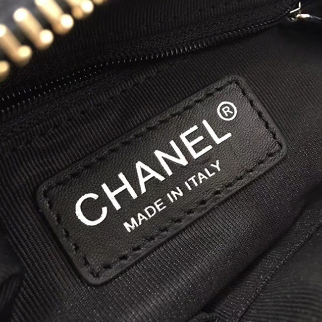 Chanel Gabrielle Small Hobo Bag A91810 Bronze Black Metallic Crumpled Goatskin Calfskin