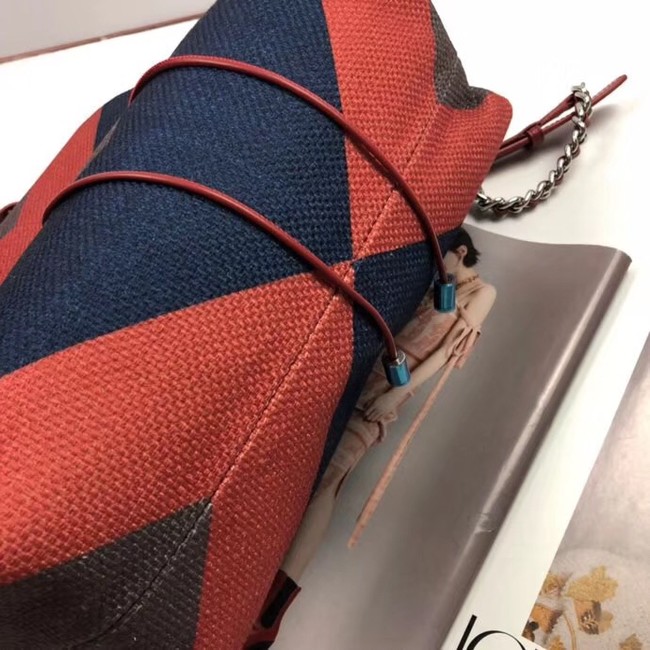 CHANEL Small Backpack 33659 Blue&orange&grey 