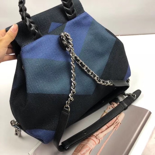 CHANEL Small Backpack 33659 Blue&black 