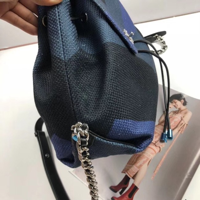 CHANEL Small Backpack 33659 Blue&black 