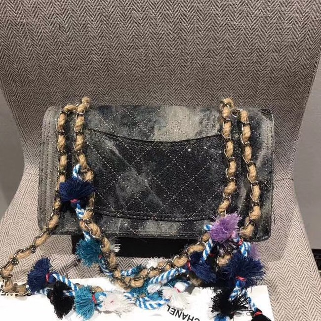 Chanel Flap Bag Original Denim D1112 grey 