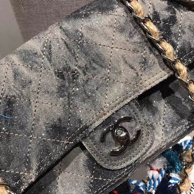 Chanel Flap Bag Original Denim D1112 grey 