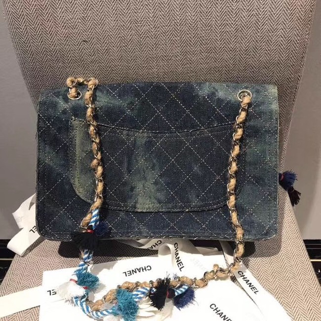 Chanel Flap Bag Original Denim Shoulder Bag D1113 grey 