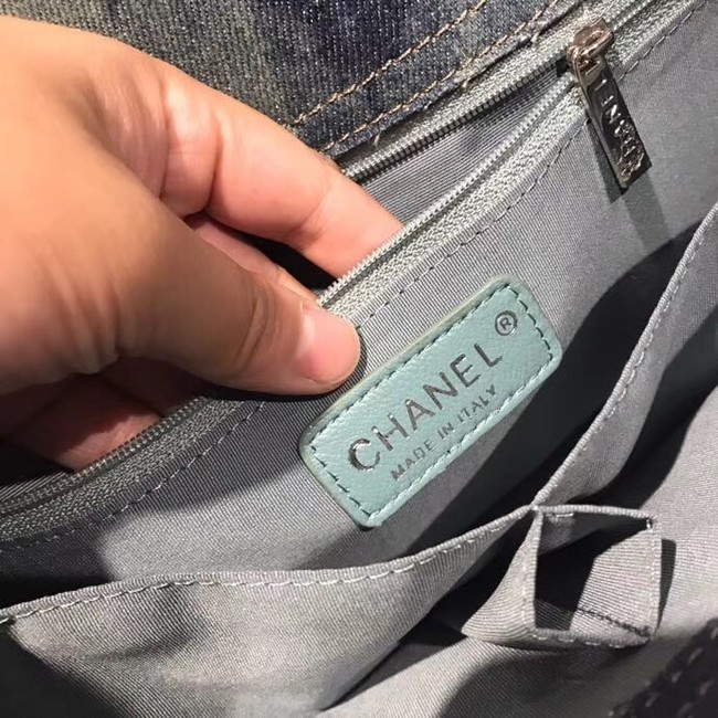 Chanel Flap Bag Original Denim Shoulder Bag D1113 grey 