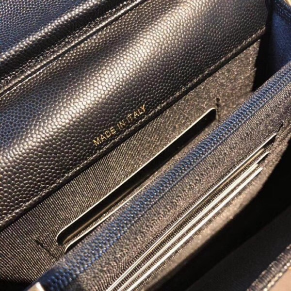 Chanel Grained Calfskin Boy Square Wallet on Chain WOC Black 2018 Collection