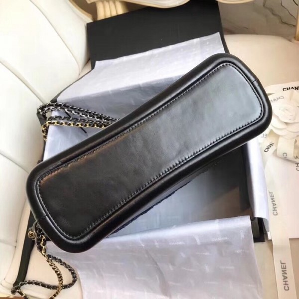 Chanel Tweed/Calfskin Gabrielle Medium Hobo Bag A93824 Navy Blue 2018 Collection