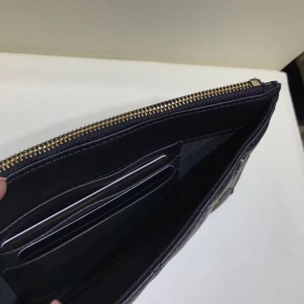 Chanel 18K Charms Small Pouch Clutch Bag A81797 Black 2018