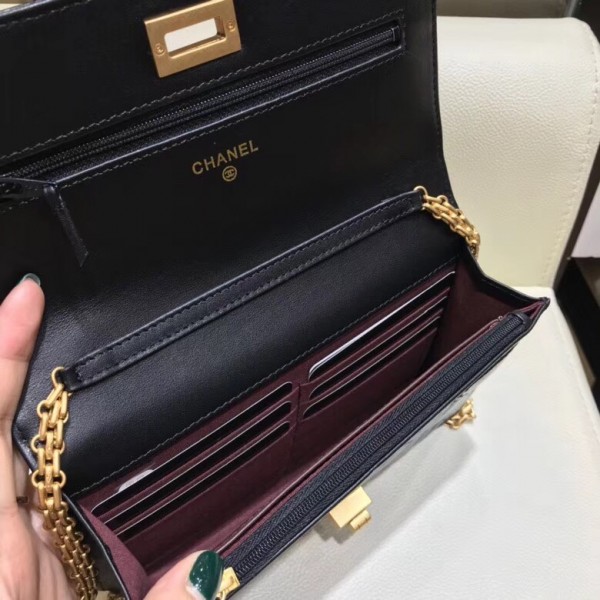 Chanel 2.55 Reissue Aged Calfskin Wallet On Chain WOC Bag A70328 Charms 2018