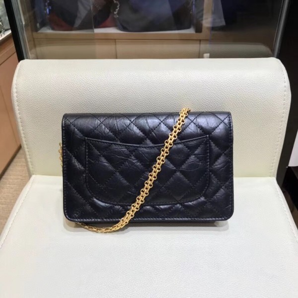 Chanel 2.55 Reissue Aged Calfskin Wallet On Chain WOC Bag A70328 Charms 2018