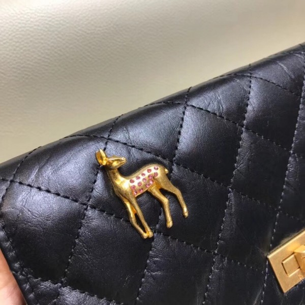 Chanel 2.55 Reissue Aged Calfskin Wallet On Chain WOC Bag A70328 Charms 2018