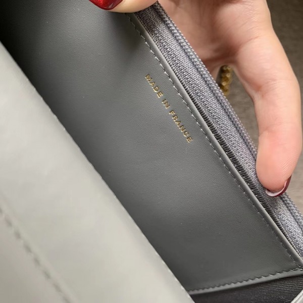 Chanel Chevron Calfskin/Elaphe Wallet On Chain WOC Bag Gray 2018