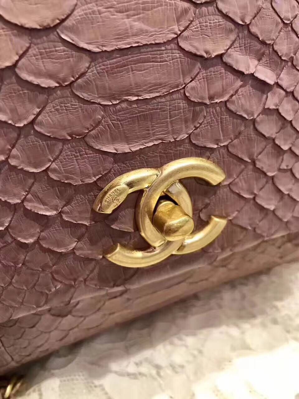 Chanel Classic Top Handle Bag A92991 pink  