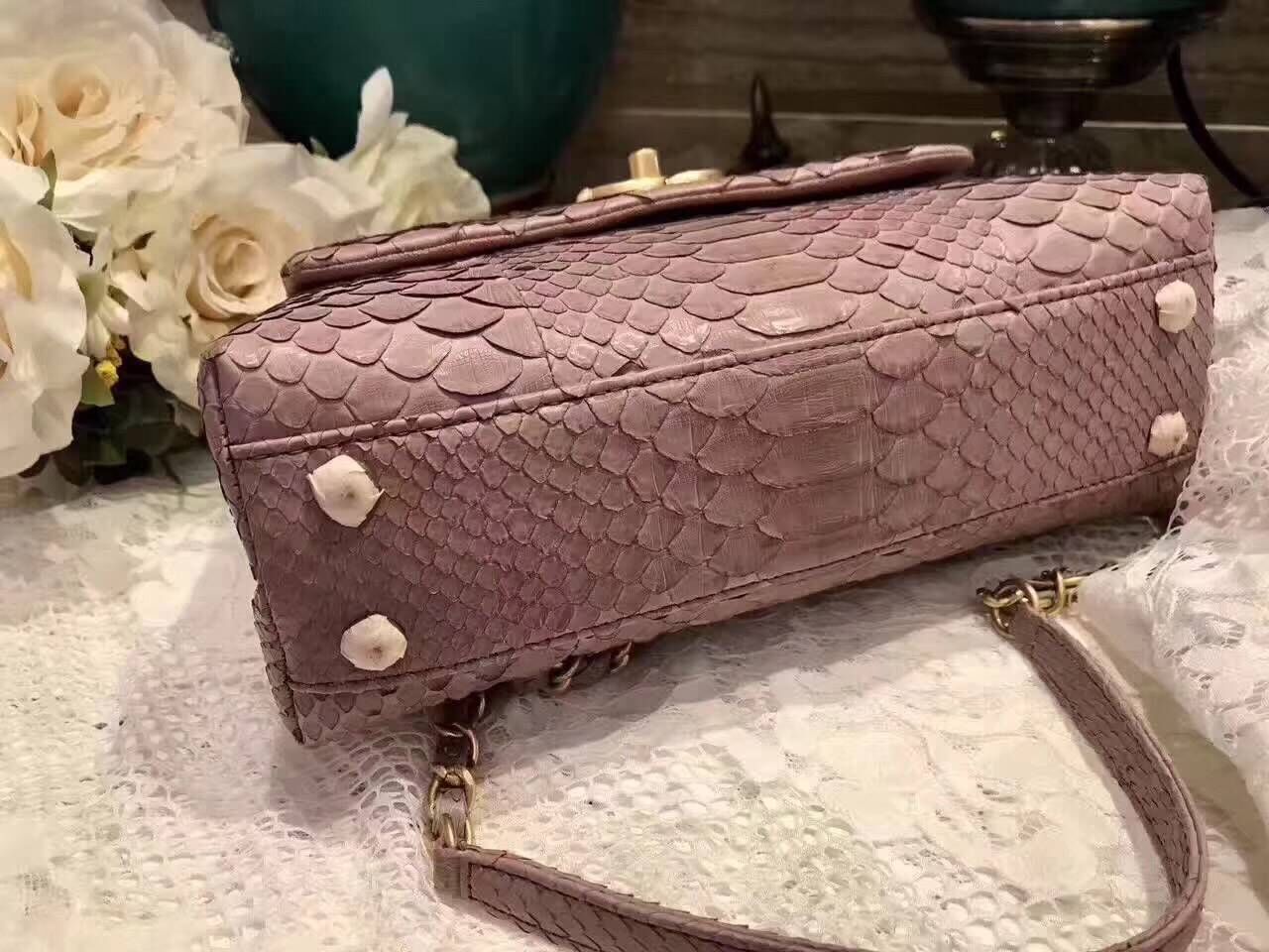 Chanel Classic Top Handle Bag A92991 pink  