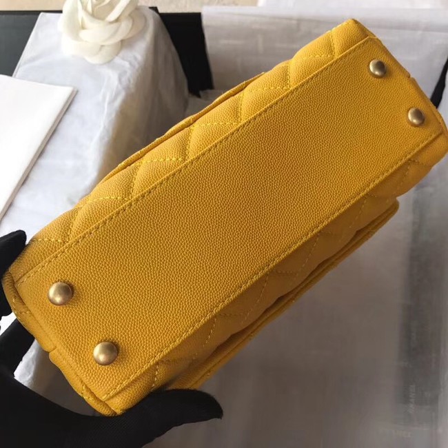 Chanel Small Flap Bag with Top Handle A92990 yellow 