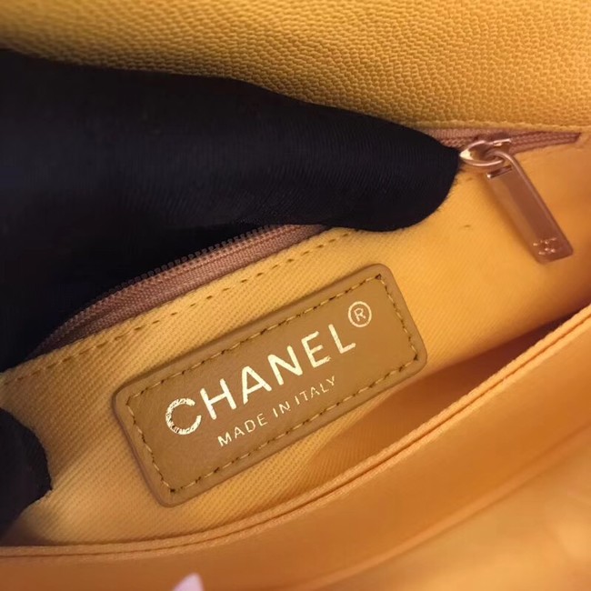 Chanel Small Flap Bag with Top Handle A92990 yellow 