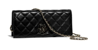 CHANEL Clutch Lambskin & Gold-Tone Metal A94575 Black