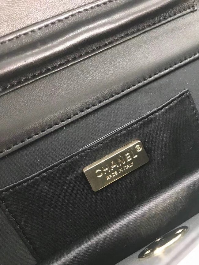 CHANEL Clutch Lambskin & Gold-Tone Metal A94575 Black 