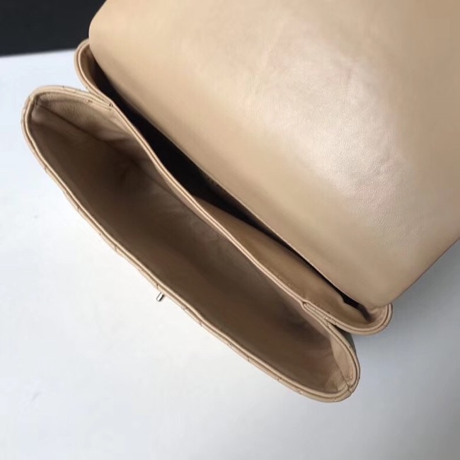 Chanel Flap Bag with Top Handle Gold-Tone Metal A57342 Beige 