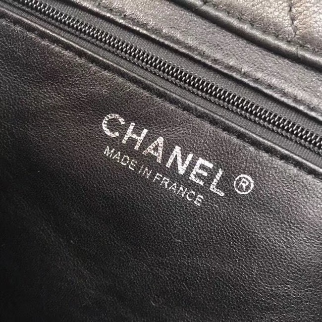 Chanel Flap Bag Shearling Lambskin & silver-Tone Metal 3458 black 