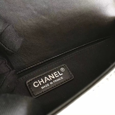 Boy Chanel Flap Bag Original Chevron Leather A67086V Black 