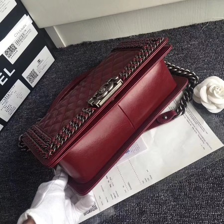 Boy Chanel Flap Shoulder Bag Sheepskin Leather A67086B Red 