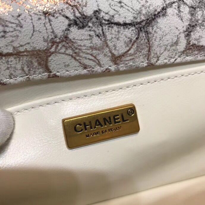 Boy Chanel Flap Shoulder Bag Snake Leather A67099 Gold  