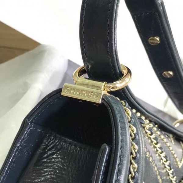 Chanel Crumpled Calfskin Small Boy Chanel Bag A67085 Deep Paon 2018(Gold-Tone Metal) Collection