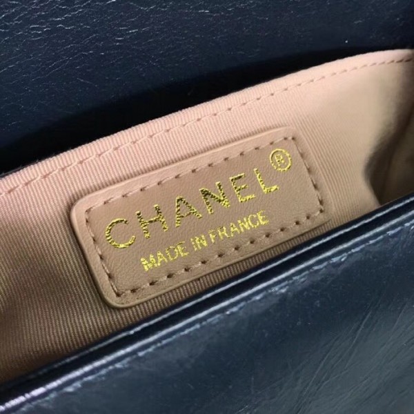 Chanel Crumpled Calfskin Small Boy Chanel Bag A67085 Deep Paon 2018(Gold-Tone Metal) Collection