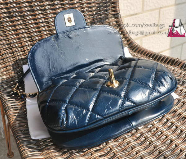 Chanel Classic Flap Bag Iridescent Leather A94755 Royal 