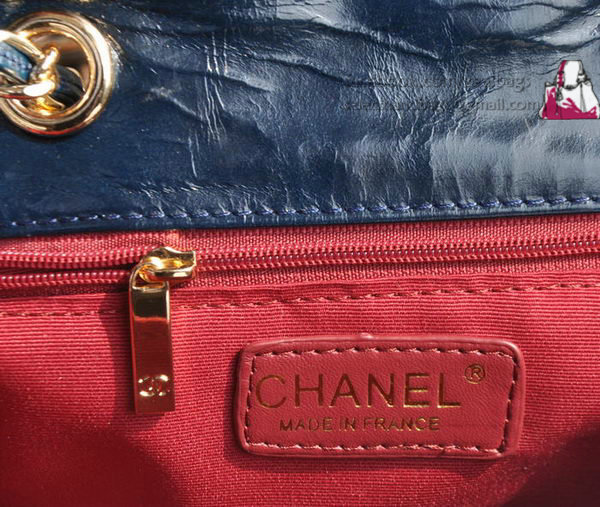 Chanel Classic Flap Bag Iridescent Leather A94755 Royal 