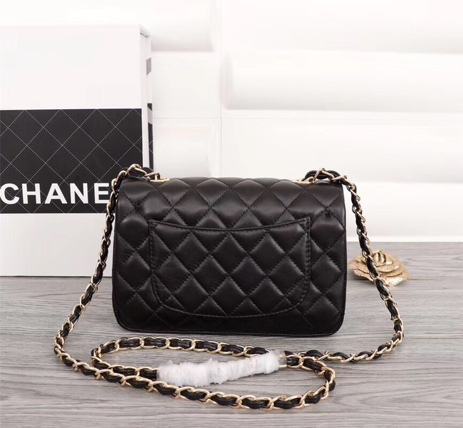 Chanel Classic Sheepskin Leather cross-body bag A1116 black Gold-Tone Metal 