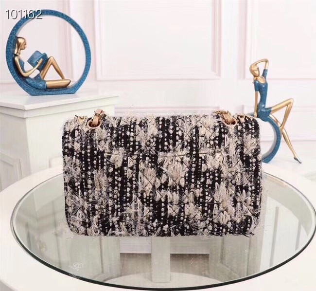 Chanel Tweed Calfskin 1112 apricot gold-Tone Metal 