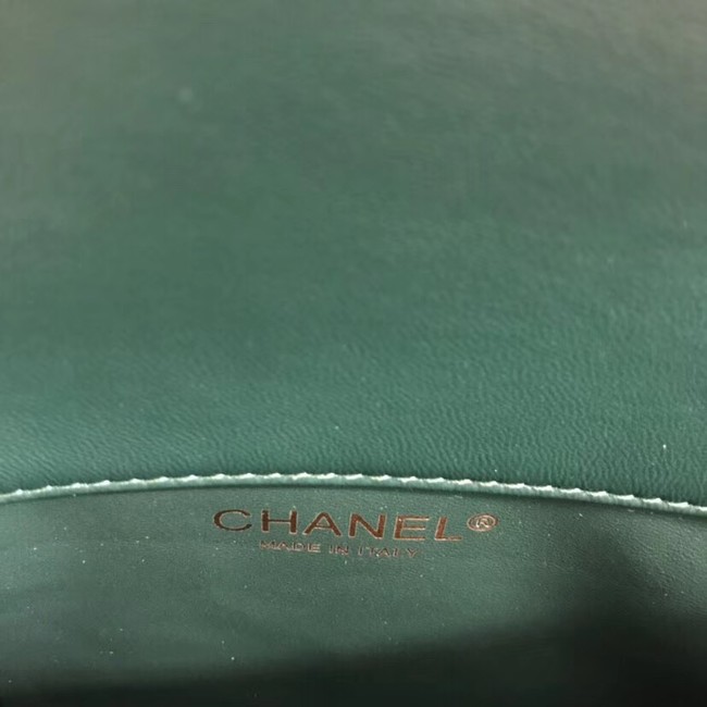Chanel Flap Bag with Top Handle Gold-Tone Metal A57342 green 