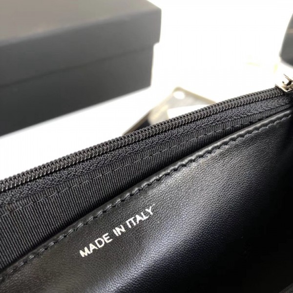 Chanel Printed Lambskin Wallet On Chain WOC Bag Black 2018 Collection