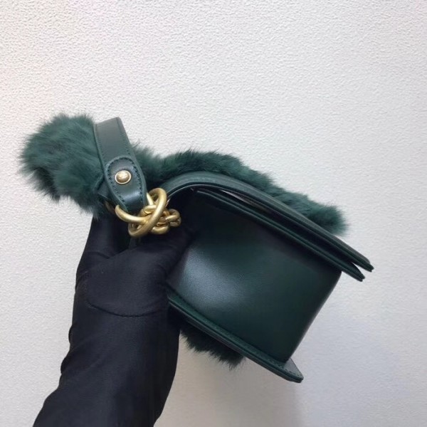 Chanel Boy Orylag Old Medium Flap Bag Green 2018 Collection