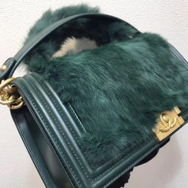 Chanel Boy Orylag Old Medium Flap Bag Green 2018 Collection