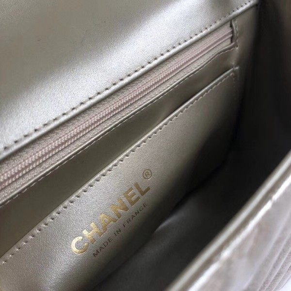 Chanel Aged Metallic Light Gold Calfskin Small Classic Flap Bag 2018 Collection