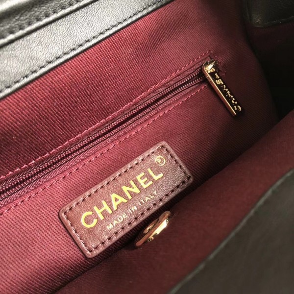 Chanel Coco Chevron Calfskin Backpack A57555 Black 2018 Collection
