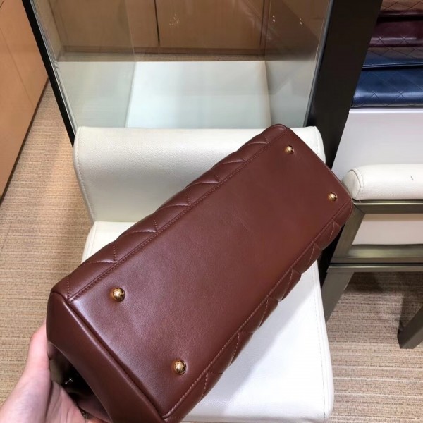 Chanel Grained Calfskin Flap Shoulder Bag A92233 Burgundy 2018
