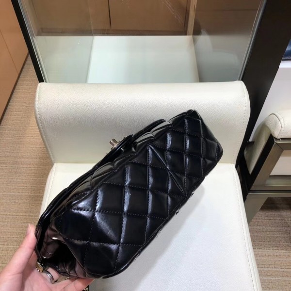 Chanel Lambskin/Python Flap Bag A57947 Black 2018