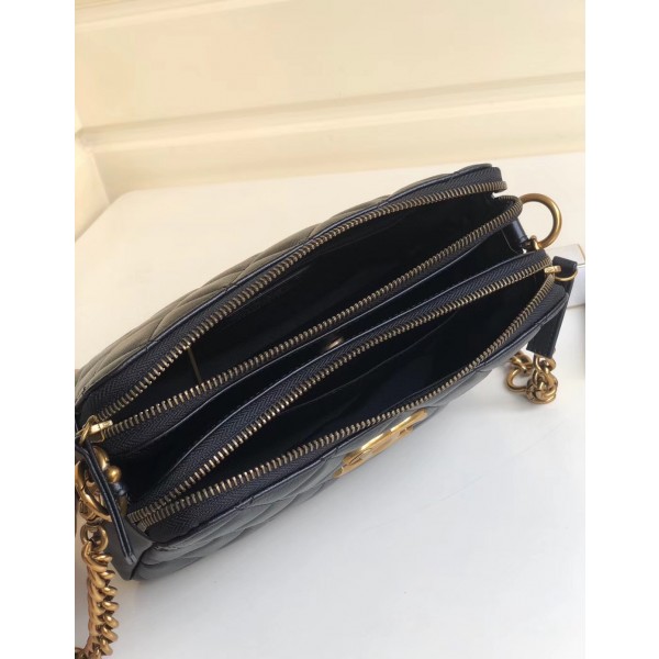 Chanel Calfskin Quilting Shoulder Camera Case Bag Black